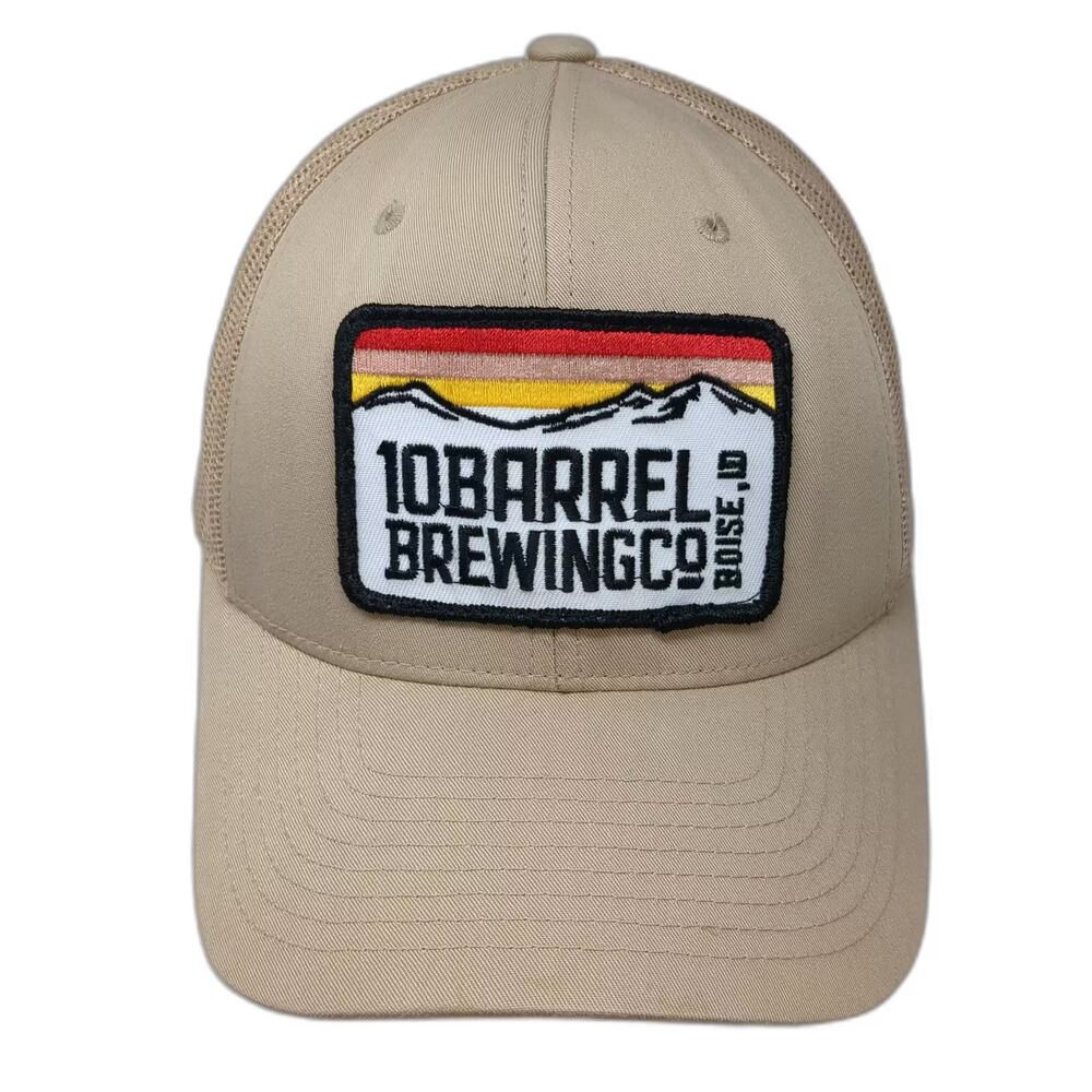 10 Barrel Brewing Co Trucker Hat Beige Red OS Snapback Boise ID Mesh Adjustable